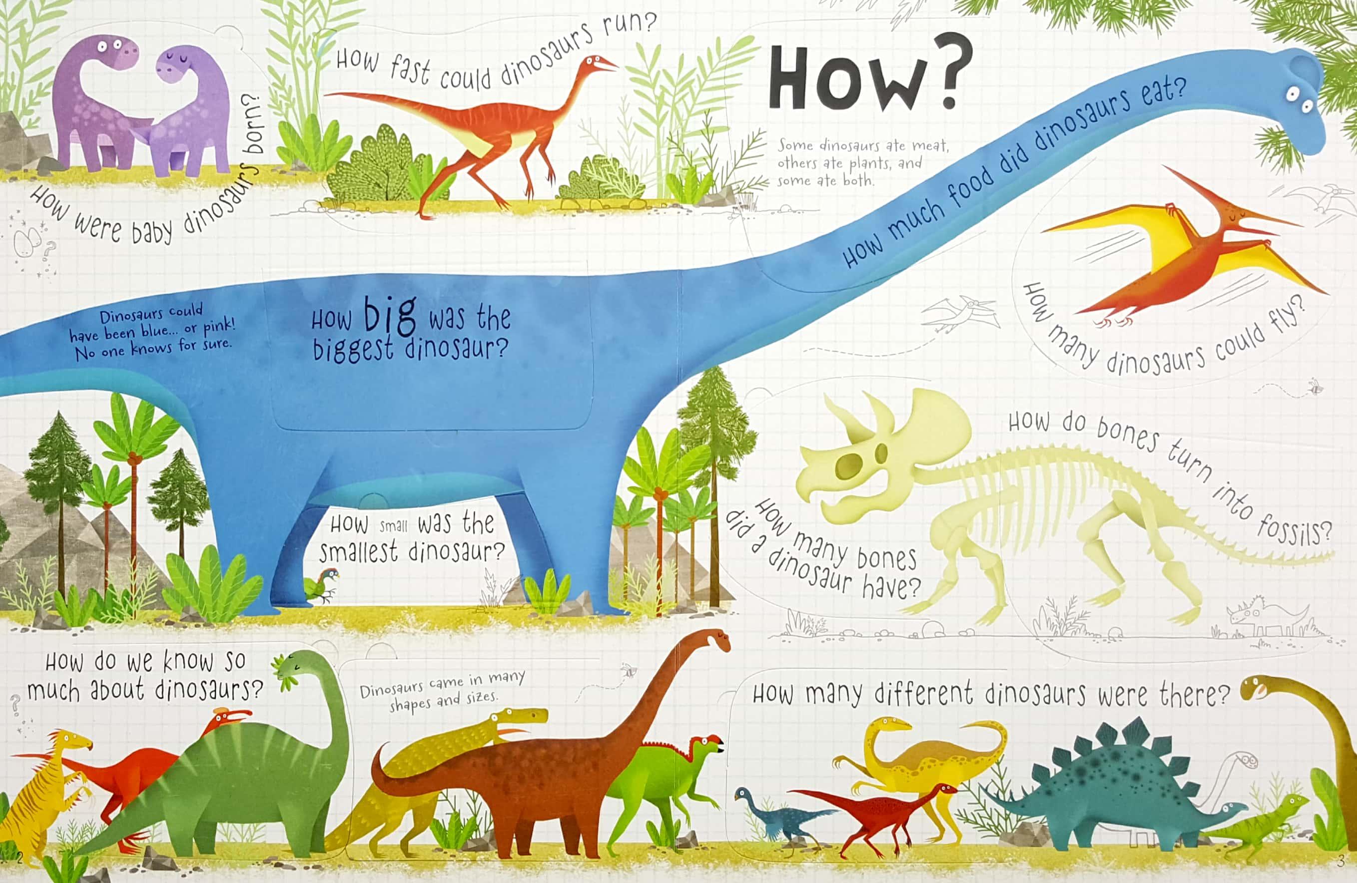 Sách tương tác tiếng Anh - Usborne Lift-the-flap Questions and Answers about Dinosaurs