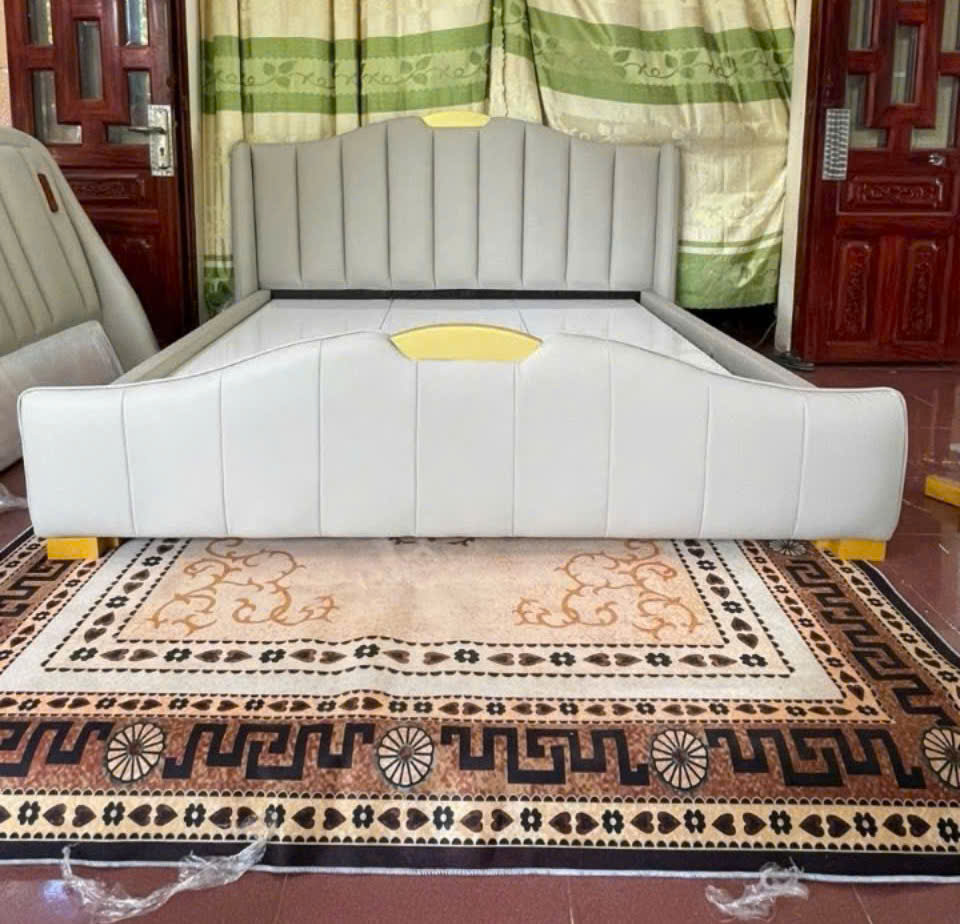 Giường ngủ bọc da thang sắt phản gỗ chắc bền Tundo KT 1m6 x 2m hoặc 1m8 x 2m