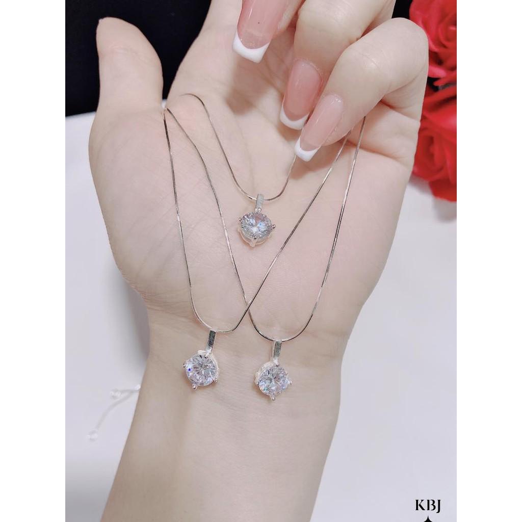 Dây chuyền nữ bạc ta mặt đá nhỏ MS98