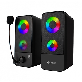 Loa 2.0 Kisonli X9 Black LED - JL - HÀNG CHÍNH HÃNG