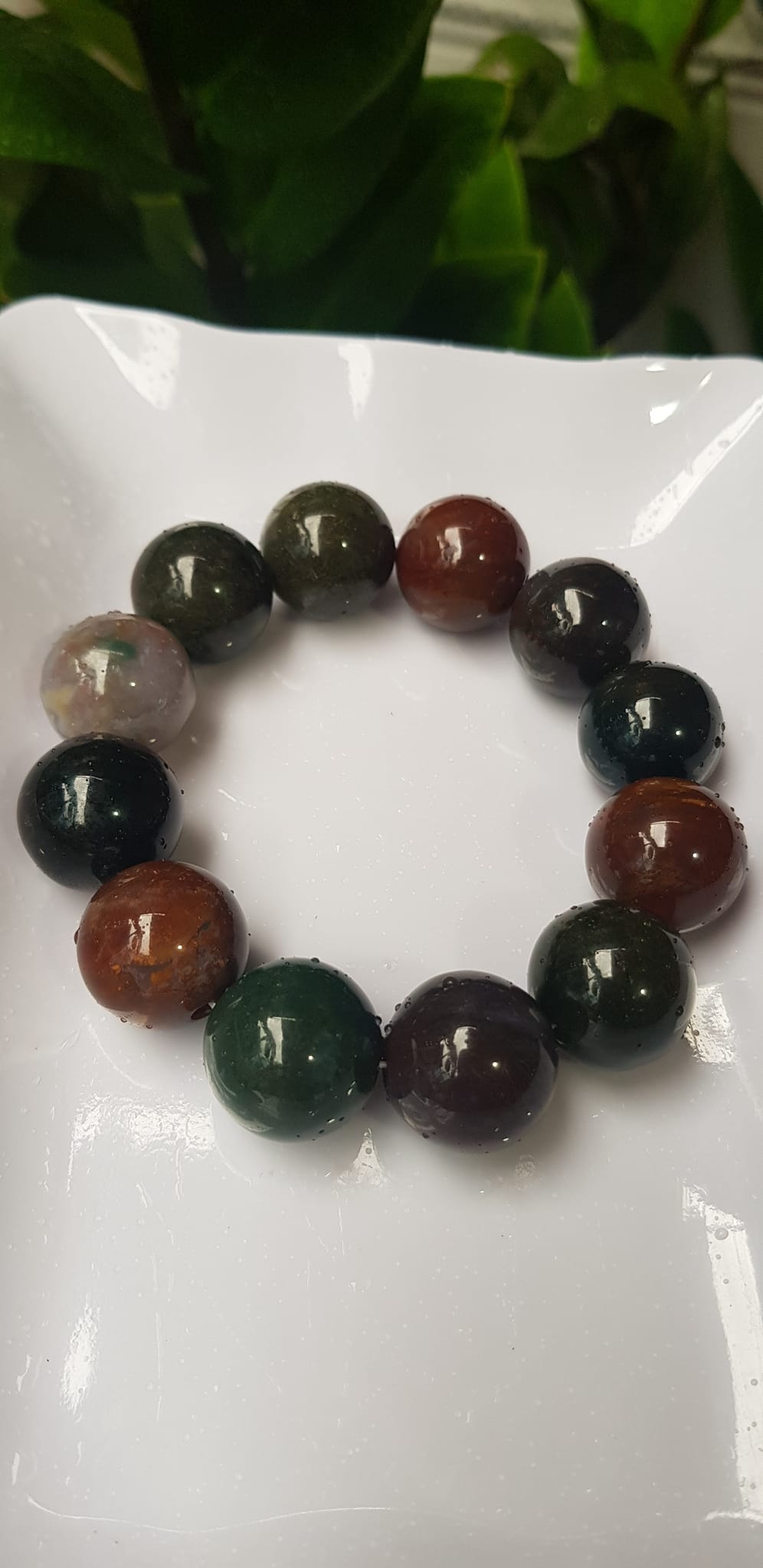 Vòng Nam Mới đá casidon size lớn 18mm Vòng đa sắc màu sáng bóng đẹp đeo sang tay ạ Nam tất cả các mệnh đeo hợp ạ