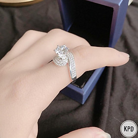 Nhẫn bạc nữ thời trang mặt đá cao chất liệu bằng bạc s925 SA0085