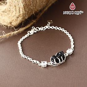 Lắc tay bạc tỳ hưu pha lê - Ngọc Quý Gemstones