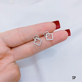 Bông tai bạc thời trang hình nguyệt quế chất liệu bằng bạc s925 - Bạc trang sức PKG