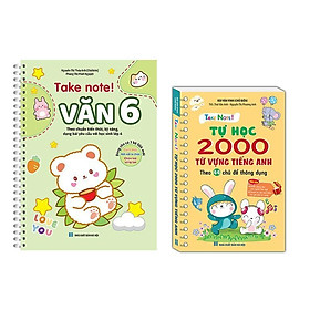 Sách - Take Note - Văn 6 - Có Lò Xo + Take Note - Tự Học 2000 Từ Vựng Tiếng Anh - Theo 44 Chủ Đề Thông Dụng - Minh Thắng