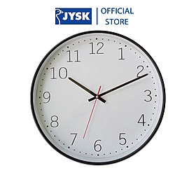 Đồng hồ treo tường kim trôi | JYSK Tobias | nhựa màu đen | DK40x5cm