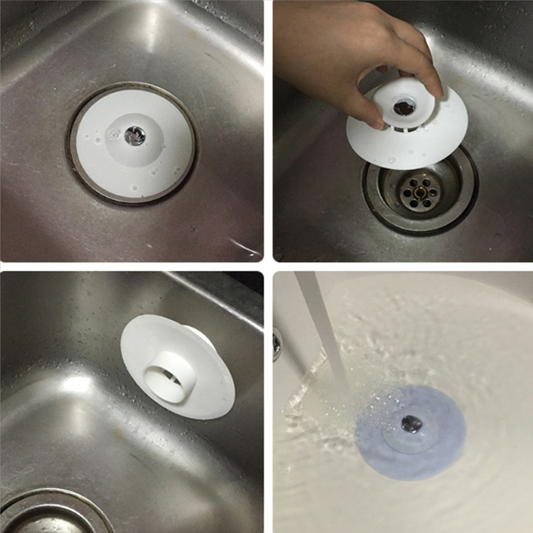Miếng ngăn rác và giữ nước bồn rửa chén, lavabo, bồn rửa mặt PaKaSa (giao màu ngẫu nhiên)