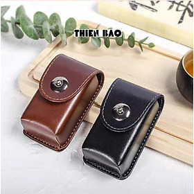 Bao da có đai đeo hông  làm thủ công HANDMADE BD05  chuyên dùng để đựng kính lão thị, viễn thị gấp gọn KT 8*4*3CM