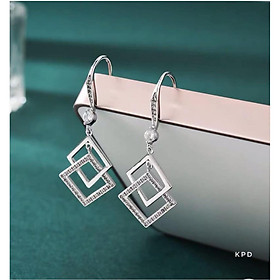 Bông tai bạc thời trang kẹp vành chất liệu bằng bạc s925 MS0715