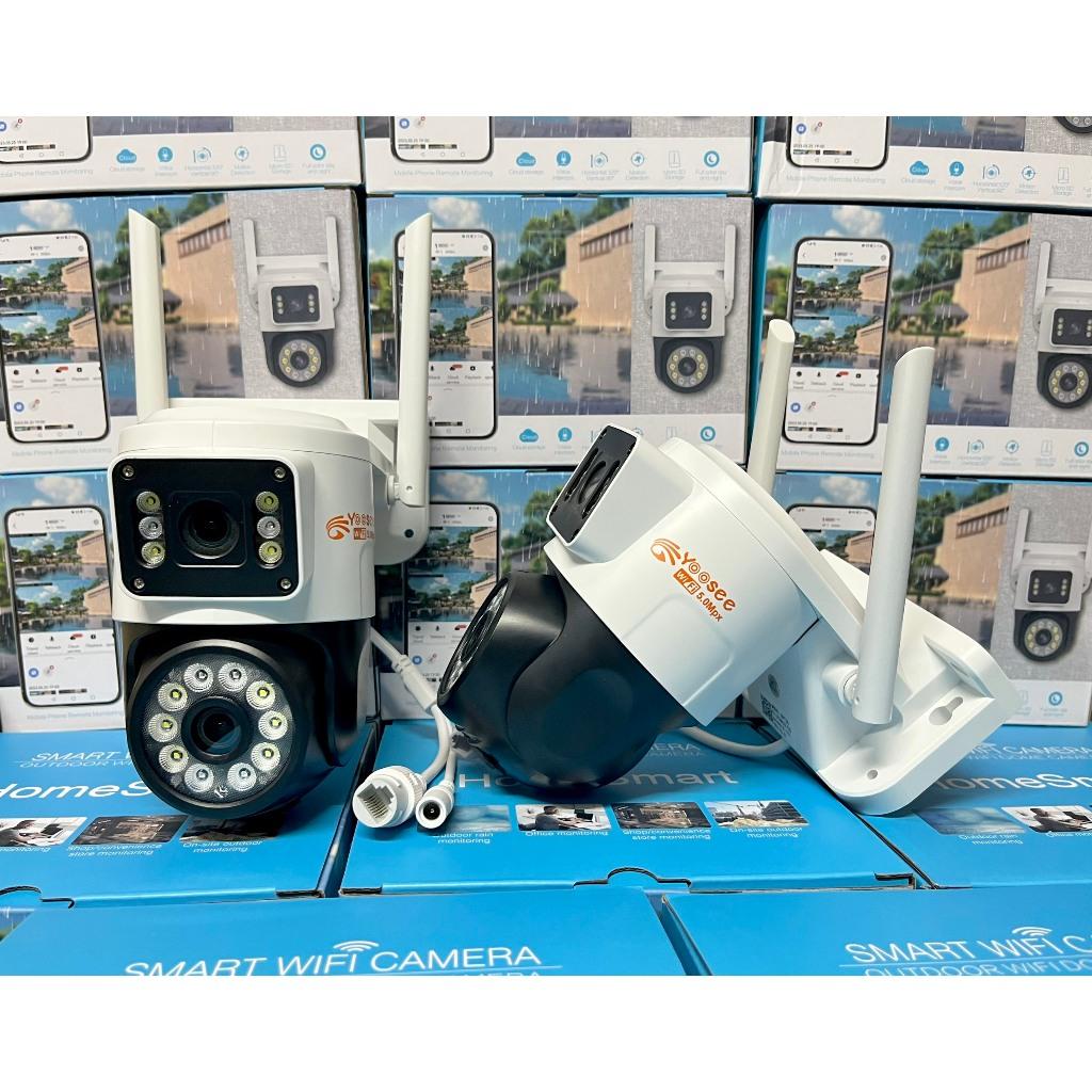 Camera Yoosee Wifi 2 Mắt Ngoài Trời 2 Màn Hình 5MP Xem Đêm Có Màu, Hỗ Trợ Đàm Thoại 2 Chiều Xoay 360 Độ - Hàng Nhập Khẩu