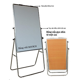 BẢNG FLIPCHART VIẾT BÚT LÔNG TỪ LAMINATE CHÂN INOX KT 80x120cm