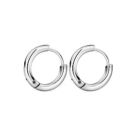 Bông Tai Khuyên Tròn Winwinshop88 BT233 (14mm) – Bạc