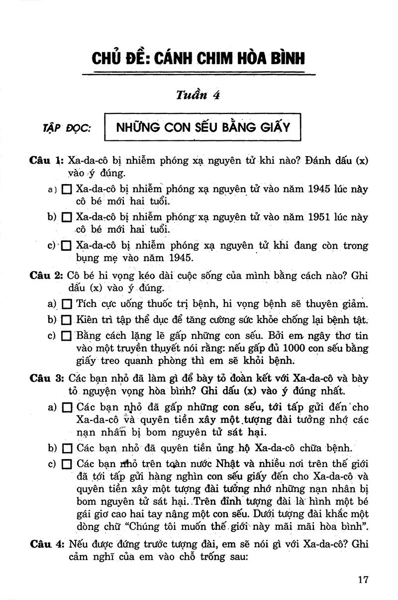 Câu Hỏi Và Bài Tập Trắc Nghiệm Tiếng Việt Lớp 5 Tập 1