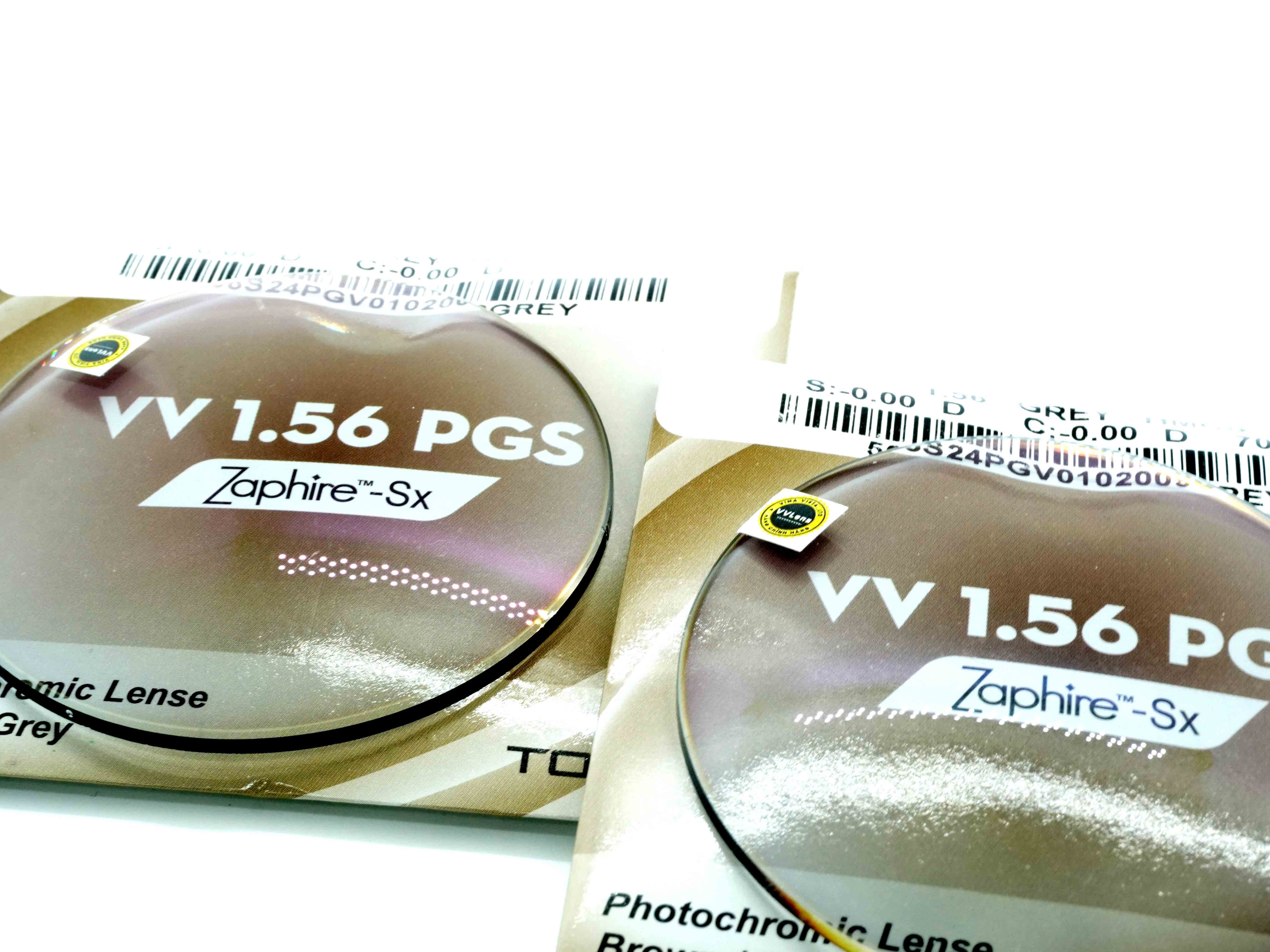 TRÒNG KÍNH ĐỔI MÀU VV-LENS/ĐỔI MÀU KHÓI ĐEN(PHOTOCHROMIC GREY) Phủ Zaphire-Sx TOG Thái Lan
