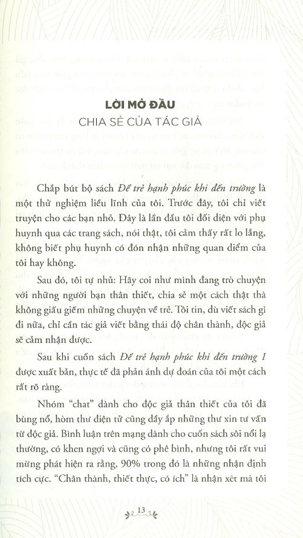Để Trẻ Hạnh Phúc Đến Trường 2