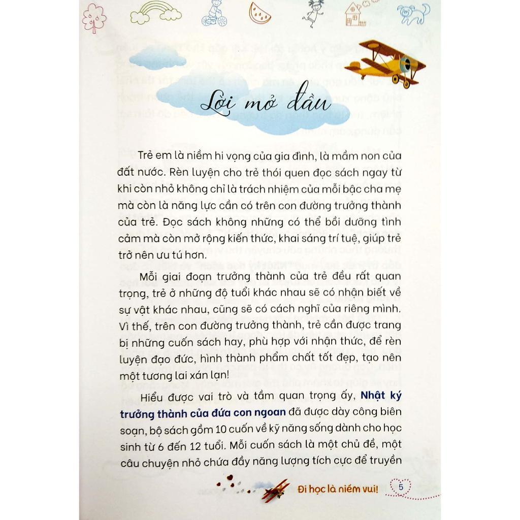 Sách - Nhật Ký Trưởng Thành Cúa Đứa Con Ngoan - Đi Học Là Niềm Vui - Minh Thắng