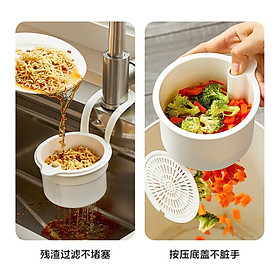  Rổ Thoát Nước Treo Bồn Rửa Thông Minh – Nhấn Mở Nắp Tự Động Xả Rác, Không Bẩn Tay - HÀNG CHÍNH HÃNG MINIIN