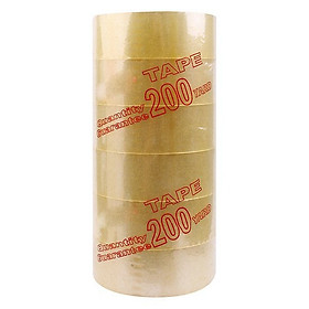 Băng keo trong 200 yard bản 5 phân (lốc 6 cuộn)