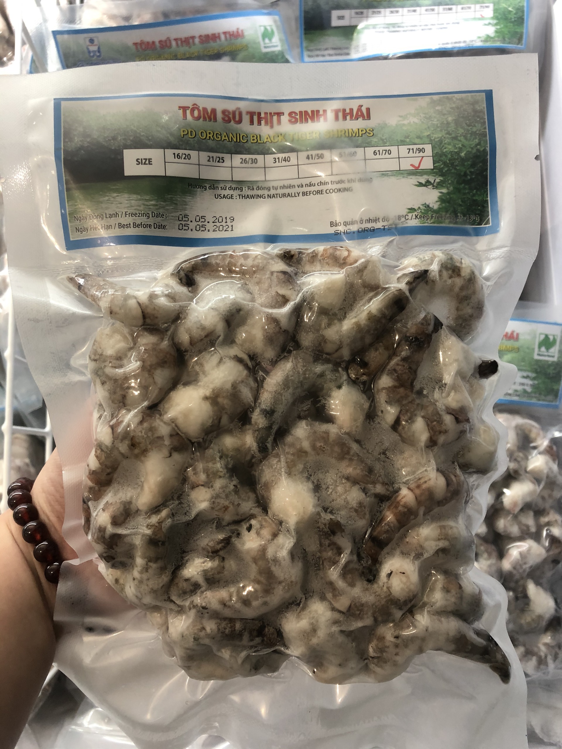 Tôm sú thịt sinh thái Seaprodex kích cỡ 71/90-250gr.
