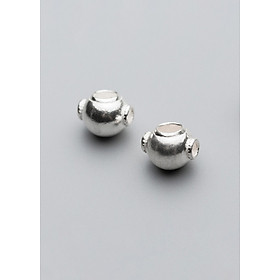 Combo 2 cái charm bạc tròn 3 lổ xỏ ngang - Ngọc Quý Gemstones