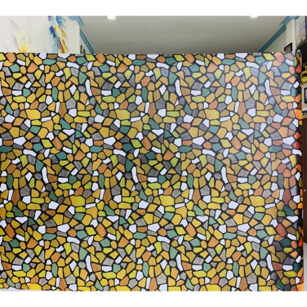 Decal dán kính mờ sỏi đá sắc màu - Decal dán kính phòng khách - phòng ngủ - khách sạn - nhà hàng - decal dan kinh Binbin DK53
