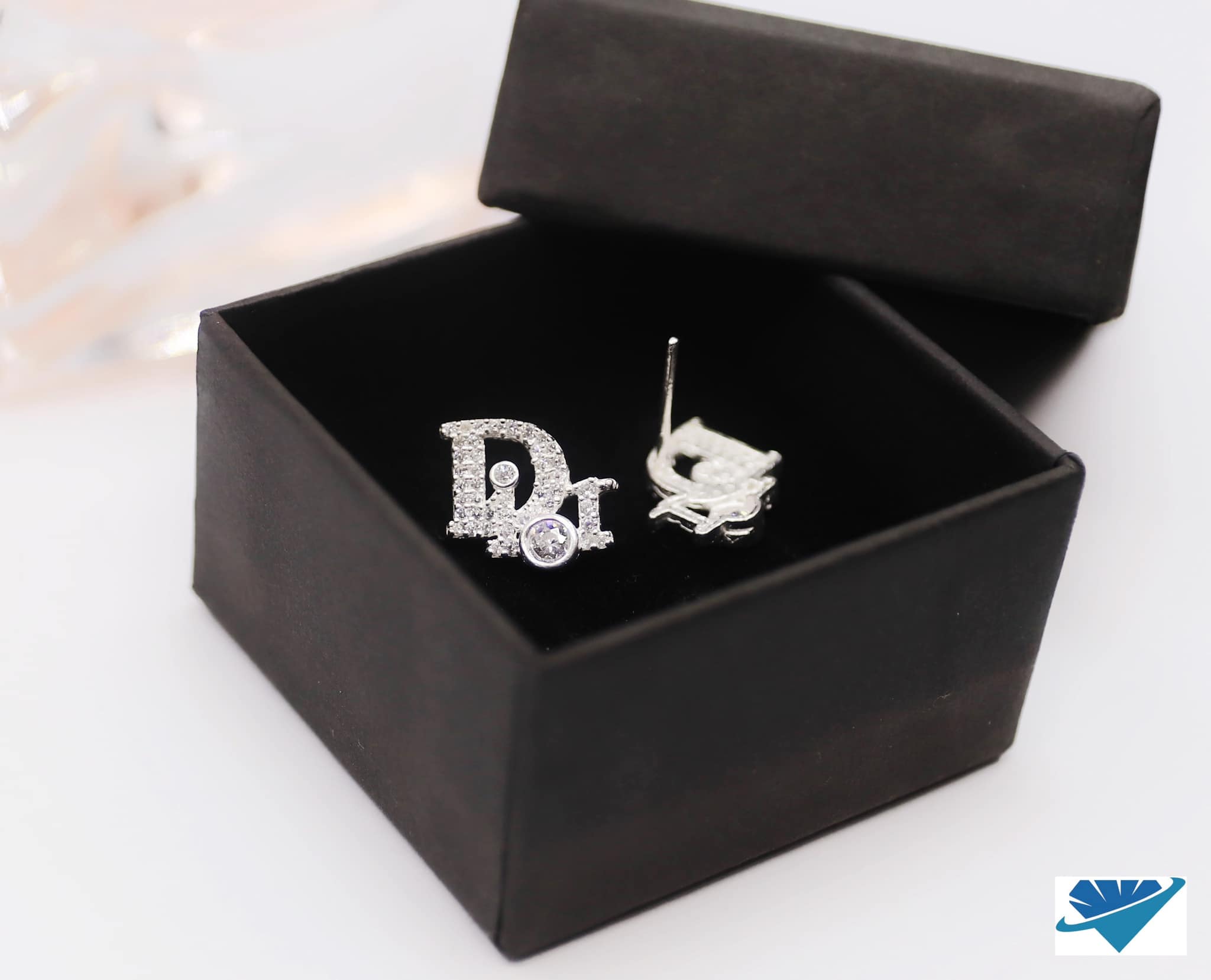 Bông tai bạc tua 2 sợi chất liệu bằng bạc s925 MS07d