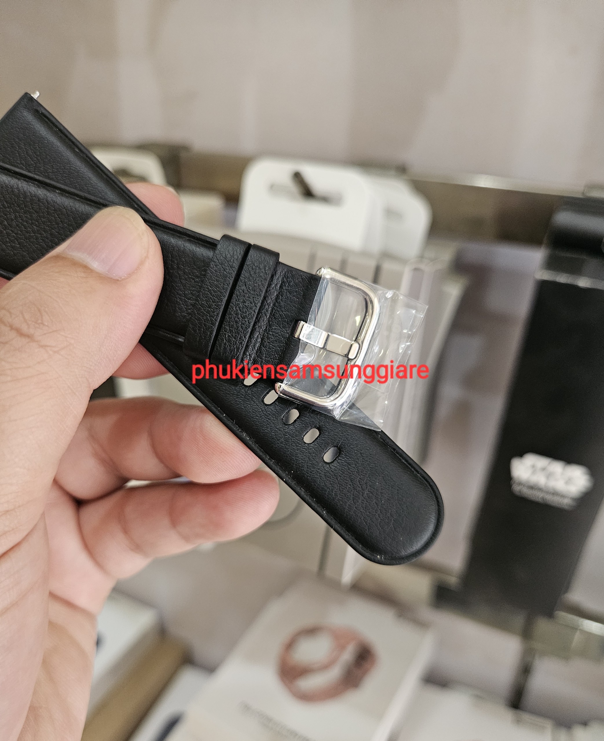Dây da Đồng hồ Samsung size 20mm (dây Dùng cho được Active2/ watch 4/watch 5/watch 6) Hàng Chính hãng