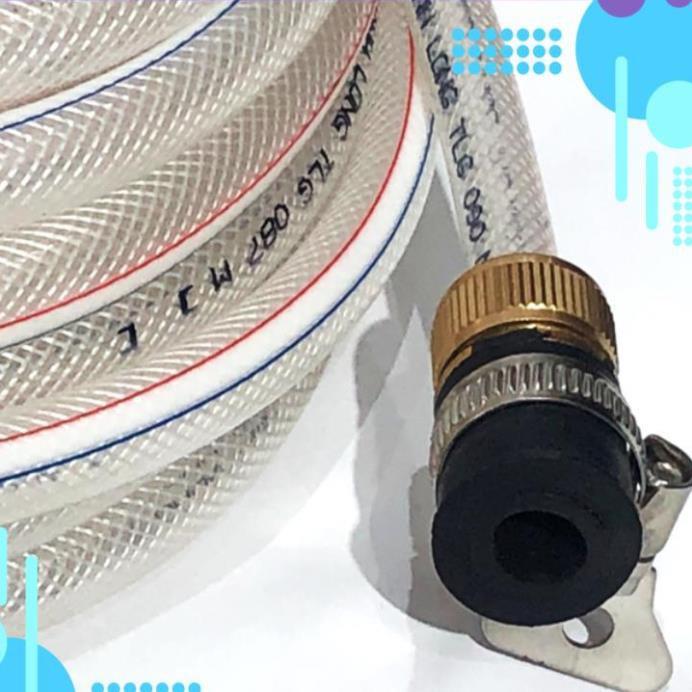 Bộ dây vòi xịt nước rửa xe, tưới cây . tăng áp 3 lần, loại 7m, 10m 206701-1 đầu đồng,cút đồng+ tặng túi đựng bút