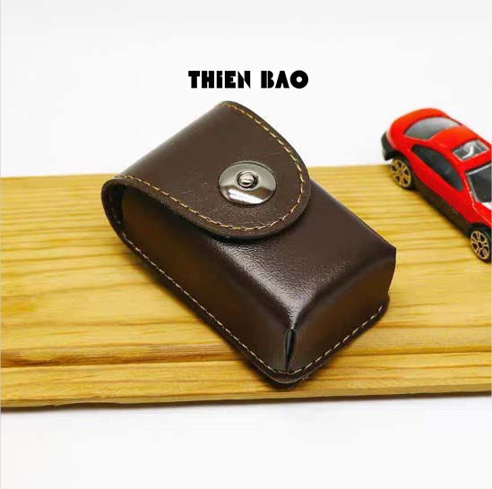 Bao da có đai đeo hông làm thủ công HANDMADE chuyên dùng để đựng kính lão thị, viễn thị gấp gọn BD05 KT 8*4*3CM