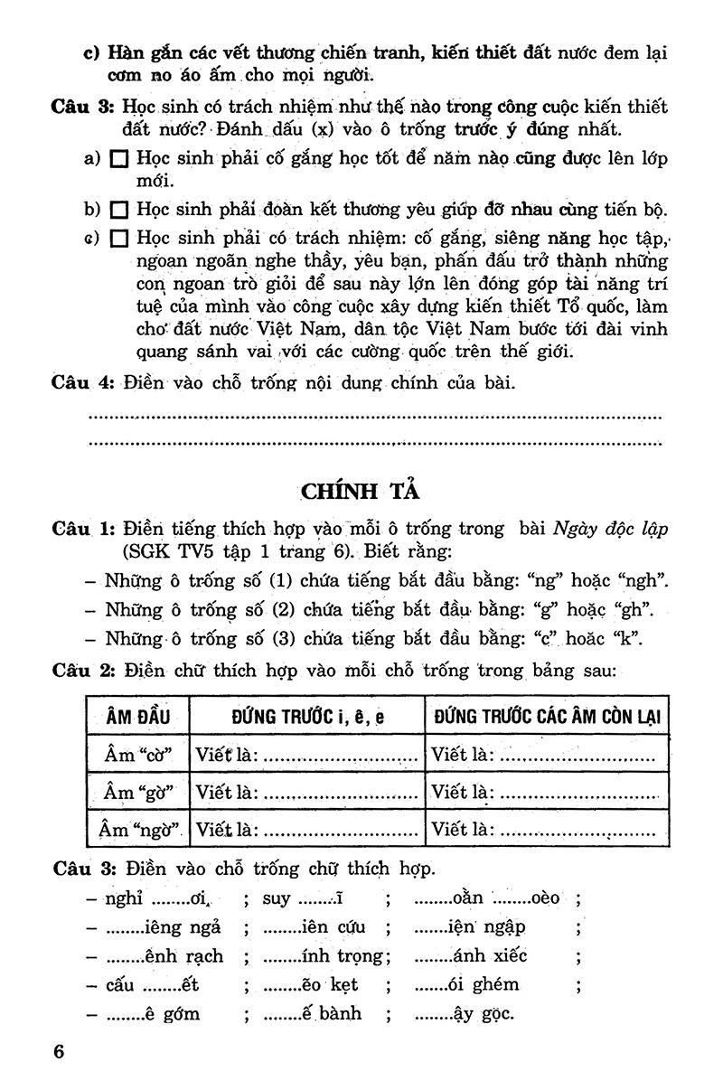 Câu Hỏi Và Bài Tập Trắc Nghiệm Tiếng Việt Lớp 5 Tập 1