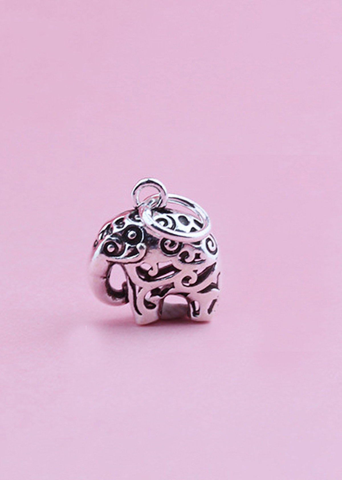 Combo 2 cái charm bạc hình con voi treo - Ngọc Quý Gemstones