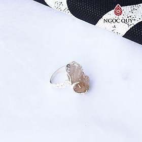 Nhẫn bạc tỳ hưu đá thạch anh tóc đỏ Ni16 - Ngọc Quý Gemstones