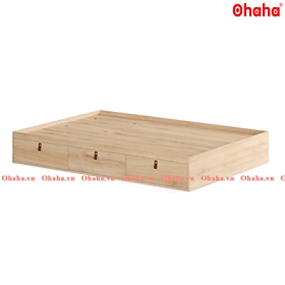 [Miễn phí vận chuyển & lắp đặt] Giường ngủ gỗ chống ẩm hiện đại 3 ngăn kéo cao cấp Ohaha - GC043