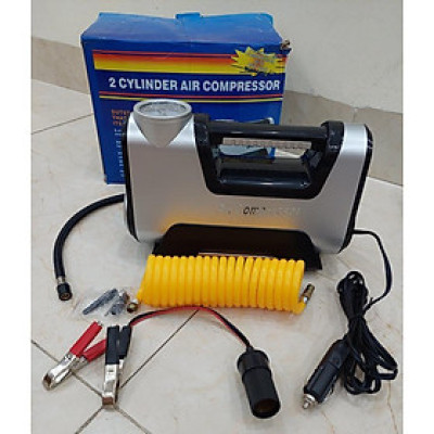 Bơm ô tô 12V đa năng cao cấp 2 xilanh