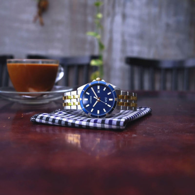 Đồng Hồ Nam Citizen Dây Thép Không Gỉ BI5054-53L - Mặt Xanh