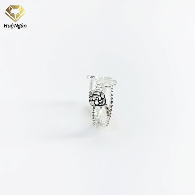 Nhẫn bạc Ý 925 Huệ Ngân - Nhẫn Hoa Hồng May Mắn YCXJ154