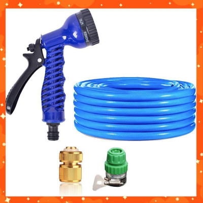 Bộ dây vòi xịt rửa xe, tưới cây, dọn dẹp nhà cửa 3-5m (cút đồng nối nhựa xanh) 206843