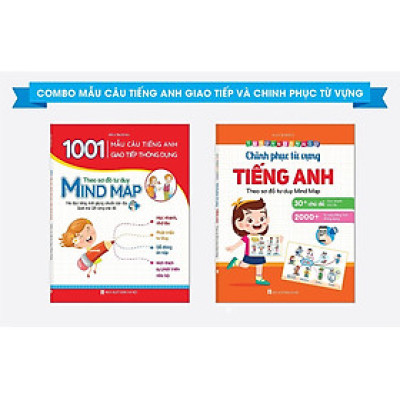 Bộ 2 Cuốn 1001 Mẫu Câu Tiếng Anh Giao Tiếp Thông Dụng Và Chinh Phục Từ Vựng Tiếng Anh Theo Sơ Đồ Tư Duy Mind Map