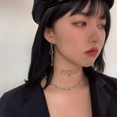Bông tai xích thả hình tròn hiện đại sexy