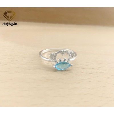 Nhẫn bạc Ý 925 Huệ Ngân -Khỉ con Ngộ Nghĩnh RR1342