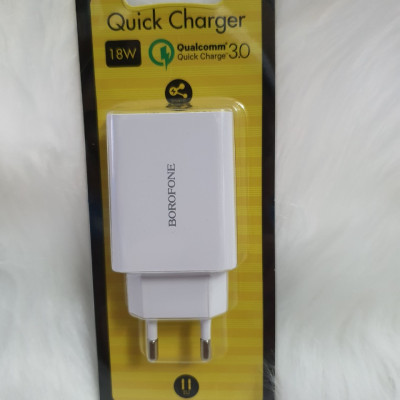 Cốc sạc nhanh Borofone 18w BA21A cổng USB - Hàng chính hãng