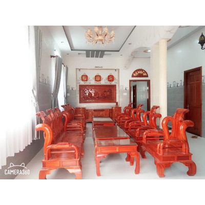 Bộ bàn ghế tần thủy hoàng gỗ hương nam phi