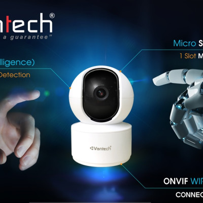 Vantech Camera Onvif Wifi Pan/Tilt Robot 4.0MP AI-V2010C - Hàng chính hãng