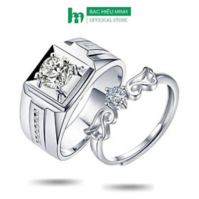 Nhẫn Đôi Bạc Nhẫn Cặp Bạc - Ngôi Nhà Hạnh Phúc - BẠC HIỂU MINH NC603