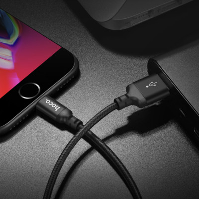 Cáp Sạc Cho iPhone, iPad Hoco X14 - Cáp Sạc Dây Dù Siêu Bền - Dài 1M/2M - Hàng Chính Hãng