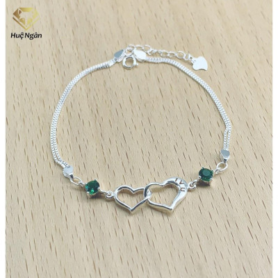 Lắc tay bạc Ý S925 Huệ Ngân - Trái tim xinh RYB 140111