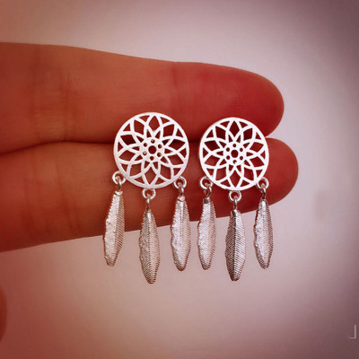 Khuyên tai bông tai dream catcher phong cách boho