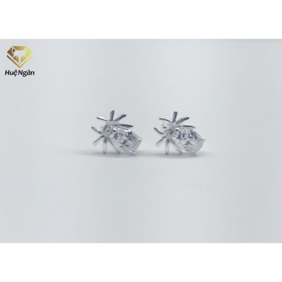Bông tai bạc Ý 925 Huệ Ngân - Little Bug YCXR363