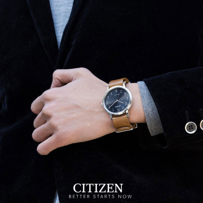 Đồng Hồ Nam Citizen Dây Da BJ6501-10L - Mặt Xanh 