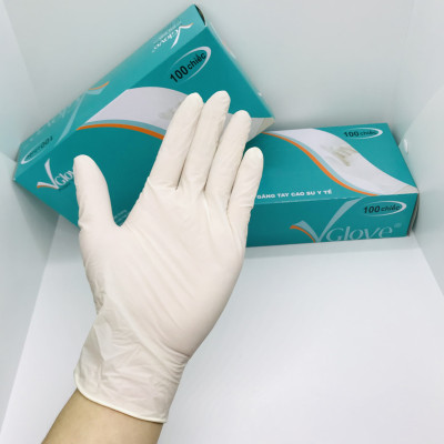 Găng tay y tế hộp 100 cái, bao tay y tế không bột và có bột